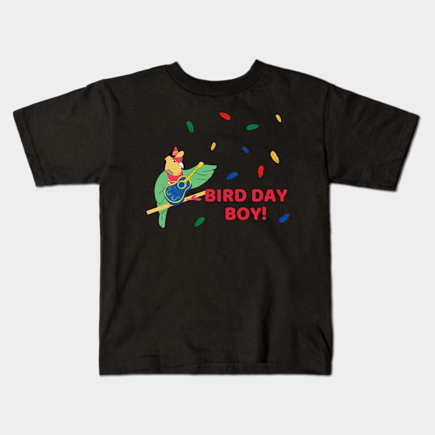 Parrot bird owners and lovers - Bird day boy (for birthday boys) Kids T-Shirt by apparel.tolove@gmail.com